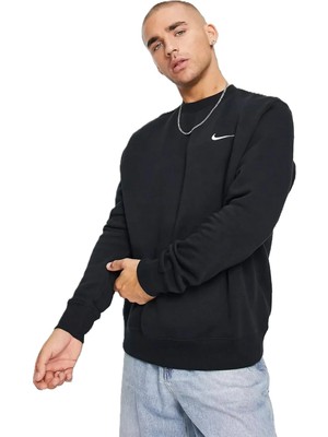Nike Solo Swoosh Fleece Erkek Siyah Spor Sweatshrit
