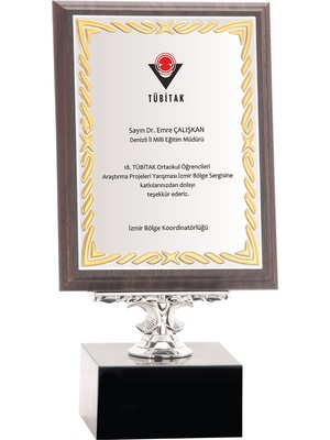 ODAK KUPA - Ahşap Plaketler - PL-022-M B - 15x20 cm