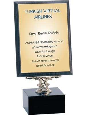 ODAK KUPA - Ahşap Plaketler - PL-002-M A - 15x20 cm