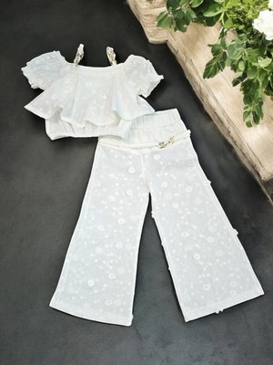 Seabubbles Ispanyol Paça Pantolonlu Keten Kız Çocuk Takım