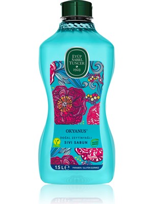 Eyüp Sabri Tuncer Doğal Zeytinyağlı Sıvı Sabun - Nemlendirici ve Yumuşatıcı, 1,5 L, Okyanus Aromalı PET Şişe