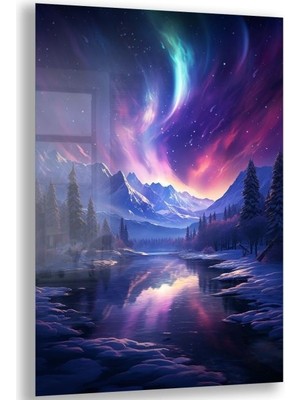 Exela Home Doğa Manzaralı Cam Tablo - Karışık - Dikey Motif 01-009