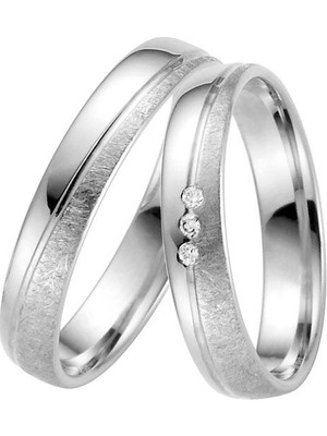 Erkek 925 Ayar 6 mm Genişliğinde  Mat Parlak Gümüş  Alyans