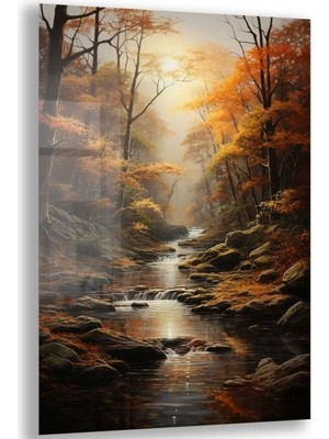 Exela Home Doğa Manzaralı Cam Tablo - Karışık - Dikey Motif 01-017