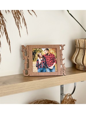 Giftmoda Mutlu Yıllar Fotoğraf Standlı Mdf Çerçeve Ahşap