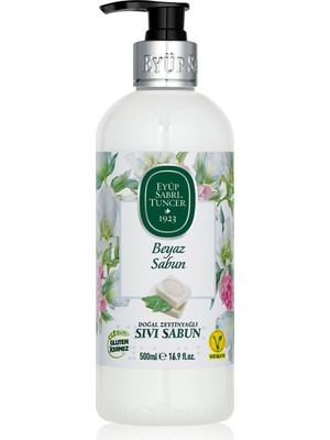 Eyüp Sabri Tuncer Sıvı Sabun 500 ml Doğal Zeytinyağlı Beyaz Sabun Kokusu Vegan Paraben ve Glutensiz