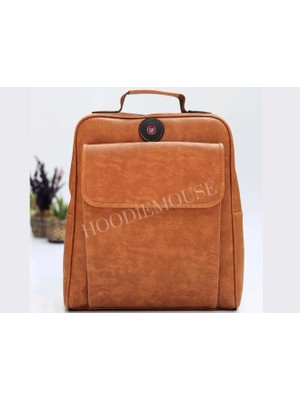 Sade Desen Unisex Canta Hem Sırt Hem Capraz Hem Elde Etnik Bohem Style - Taba