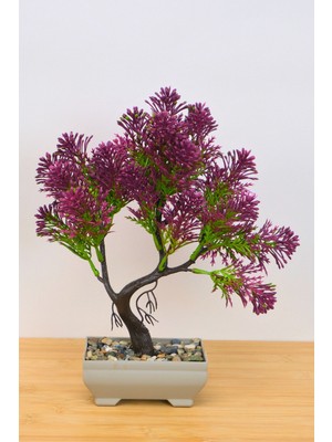 Digithome Dekoratif Saksılı Yapay Kasımpatı Ağacı Mor 25CM EVA-5696 C1-1-423