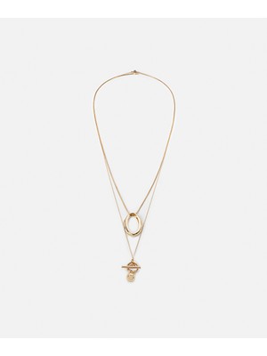 Karma Uçlu Metal Kolye Seti IS1250051080265