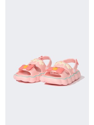 DeFacto Kız Çocuk Kalın Taban Eva Sandalet Model D8859A825SM Pembe Renkli Kısa Topuk