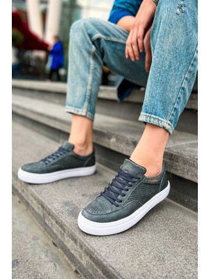 Pabucmarketi Bağcıklı Erkek Günlük Ayakkabı Antrasit