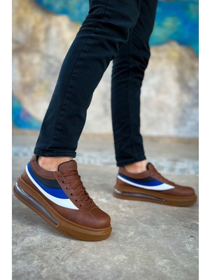 Pabucmarketi Bağcıklı Balon Taban Erkek Günlük Ayakkabı Taba