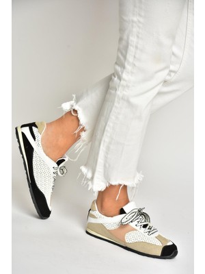 Fox Shoes U973657309 Beyaz/siyah Spor Ayakkabı Sneakers