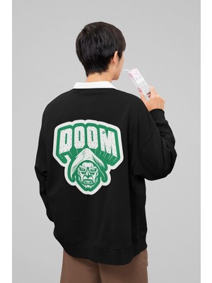 Sevbano Doctor Doomsday Baskılı  Oversize Marvel Karakter Sweatshirt