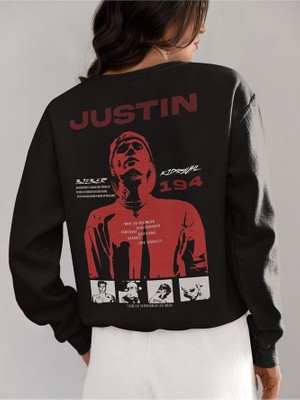 Sevbano Justin Bieber 194 Tasarım Baskılı  Oversize Şarkıcı Sweatshirt