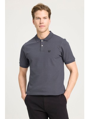 Wrangler Erkek Regular Fit Polo Antrasit Erkek Kısa Kol T-Shirt