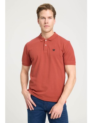 Wrangler Erkek Regular Fit Polo Kiremit Erkek Kısa Kol T-Shirt