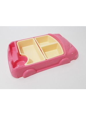 Çocuk Için Araba Modelli Mama Tabağı 30X18 cm  Kahvaltı ve Yemek Tabağı Çocuklar Için Tabldot Tepsi