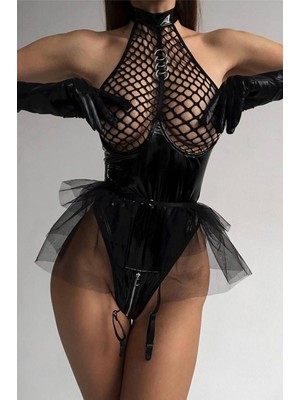 Etekli Latex Bodysuit