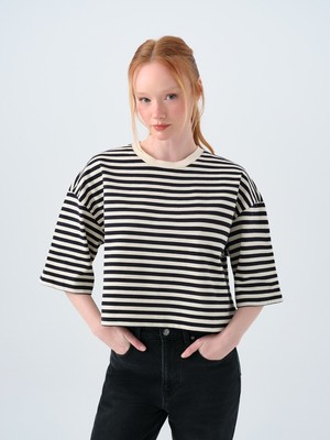 Loft Loose Crop Kadın Tshirt K.kol