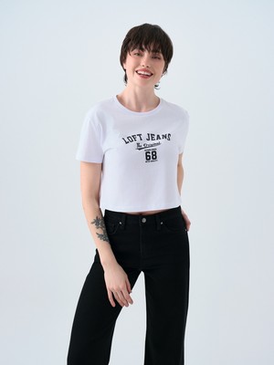 Loft Long Crop Kadın Tshirt K.kol