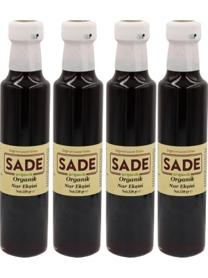 Sade Organik 330 gr Nar Ekşisi 4 Lü Paket Doğal Aromalı Ürün