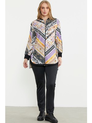 Sementa Çok Renkli Taş Detaylı Takım - Lila