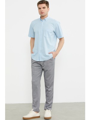 Sementa Yan Cepli Beli Lastikli Pantolon - Gri