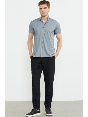 Sementa Yan Cepli Beli Lastikli Pantolon - Siyah