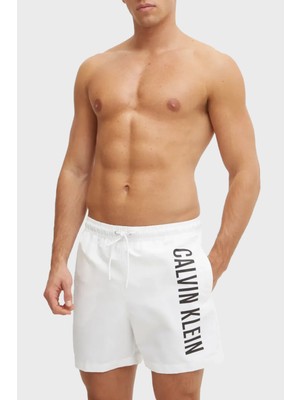 Calvin Klein Logo Baskılı Regular Fit Lastikli Bel Mayo Short KM0KM01092YCD Erkek Mayo Short KM0KM01092 Ycd