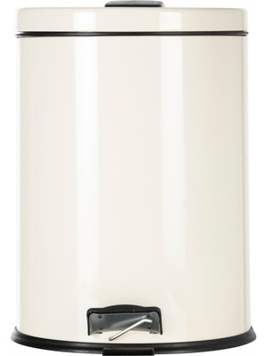 30LT Pedallı Çöp Kovası Krem