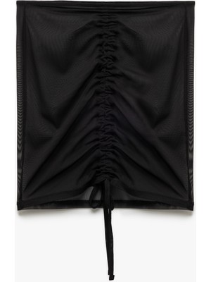 Koton Bağlama Detaylı Drapeli Tül Mini Pareo Etek