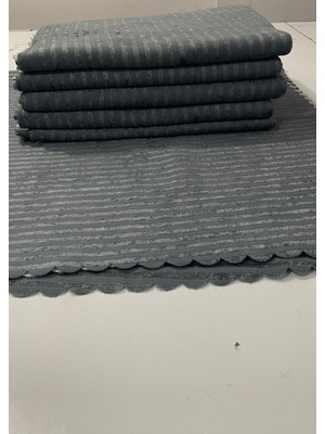 Bambu Çizgili Süngerli Kadife Kaymaz Koltuk Çekyat Örtüsü