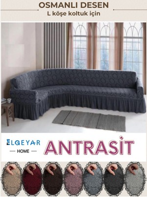 Jakarli L Köşe Koltuk Örtüsü ,koltuk Kılıfı Şal Desen (350CM)