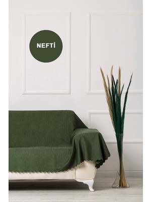 Nefti Battal Boy Kollarınıda Kapatan Çift Taraflı Çekyat Koltuk Örtüsü Şalı