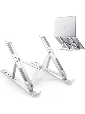 Alüminyum Ayarlı Laptop Macbook Notebook Uyumlu Stand Laptop Yükseltici Tablet Standı Süper