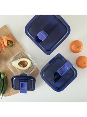 Luminarc Temp Easy Kare Cam Saklama Kabı Seti 6 Parça