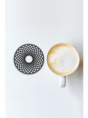 Bardak Altlığı, 3D Baskı, Dayanıklı ve Şık Tasarım, 4 Adet