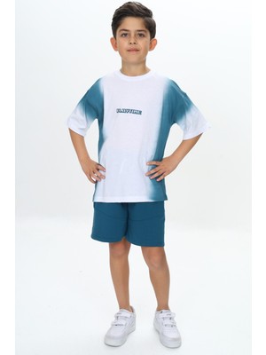 Toontoy Erkek Çocuk Garni Detaylı Playtıme Baskılı Şortlu Takım