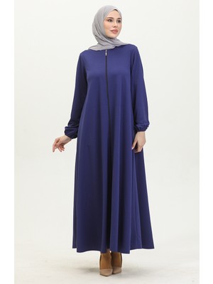Sefa Merve Fermuarlı Double Mevlana Ferace 2029-03 Saks