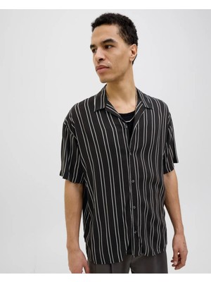 Jack&jones 12269088 Ejef Strıpe Cızgılı Kısa Kol Gomlek