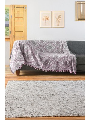 %100 Pamuklu Lüks Kaymaz Koltuk Örtüsü | Koltuk Şalı | Çok Amaçlı Örtü