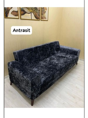 Streç Lastikli Kadife 1 Adet 3 Kişilik Koltuk Örtüsü Kanepe Kılıfı|çekyat Örtüsü Koltuk Kılıfı