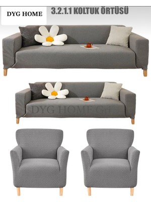 Likrali Koltuk Örtüsü Takımı 3 2 1 1 Koltuk Kılıfı Takımı Ev Tekstili Ürünü