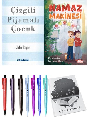 Çizgili Pijamalı Çocuk ve Namaz Makinesi + Hediyeli