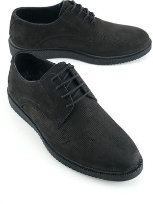 Al-Me Erkek Iç Dış  Deri Ortopedik Rahat Taban Bağcıklı Ayarlanabilir Günlük Klasik Ayakkabı