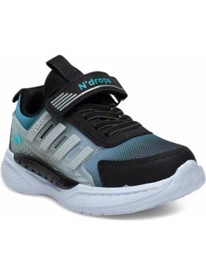 Ndrops 023-25 Anorak Anatomik Çocuk Sneaker Siyah Turkuaz 31-35