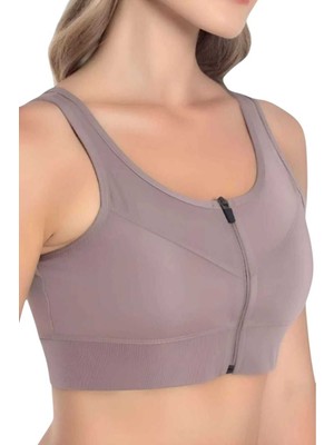 Uniquetrenders Kadın Fermuarlı Büstiyer Kadın Fermuarlı Crop
