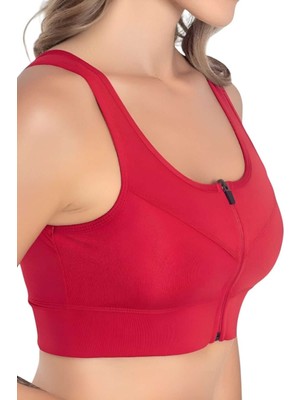 Uniquetrenders Kadın Fermuarlı Büstiyer Kadın Fermuarlı Crop