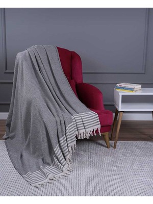 Natural Dokuma Pamuk Koltuk Örtüsü  Çok Amaçlı Örtü